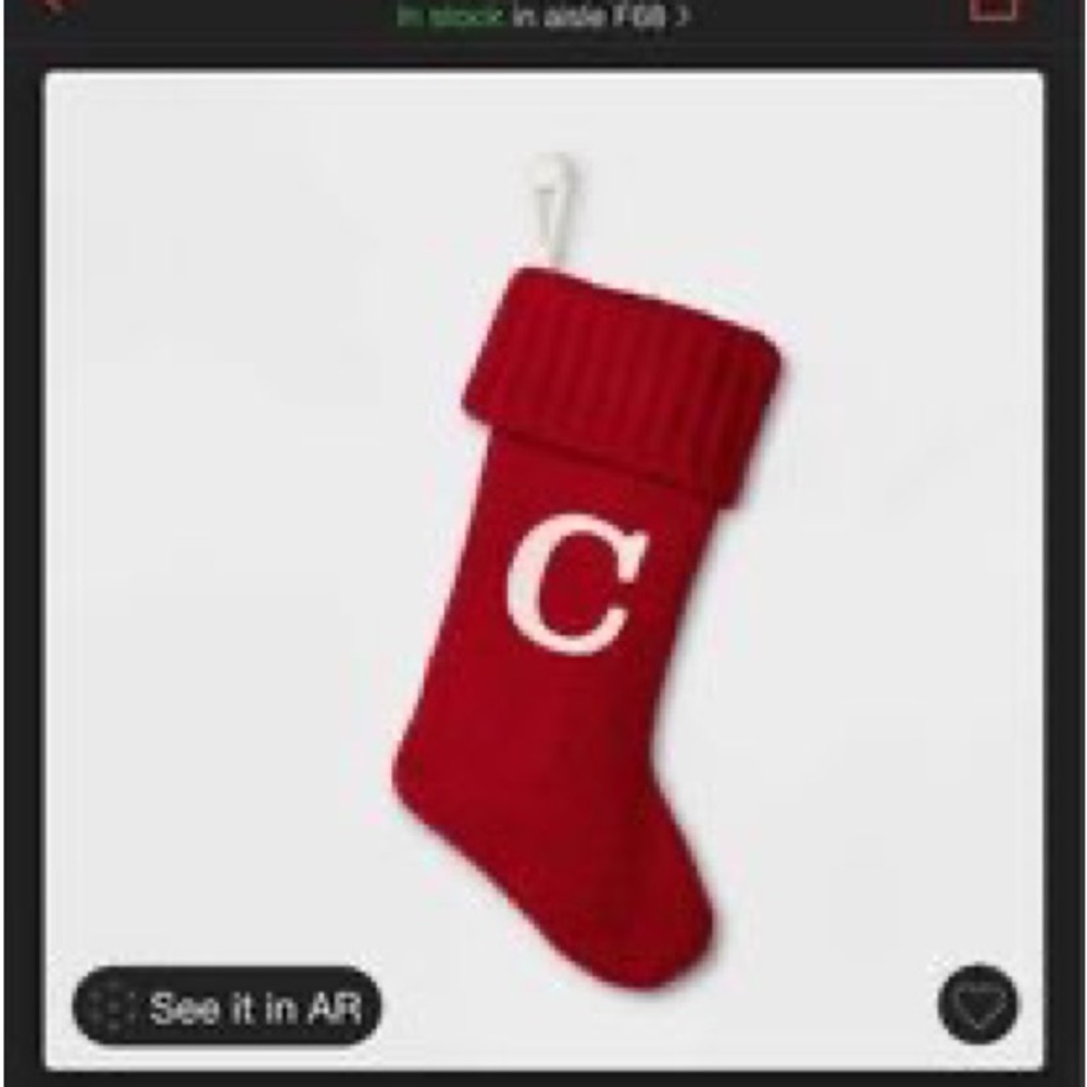 Full size Red c stocking